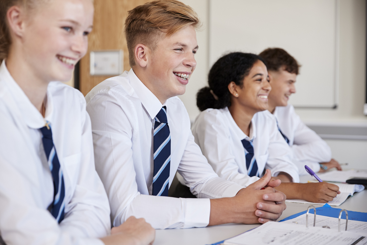 Tutor supporting a young student